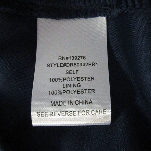 DR2 Daniel Rainn Blue Sleeveless Shift Geometric Patch Dress Size S Pleated Back - Picture 6 of 12